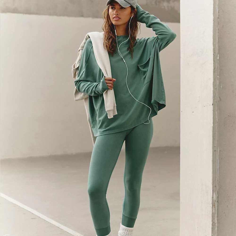 Free People Movement Hot Shot Hooded Set - Heritage Green